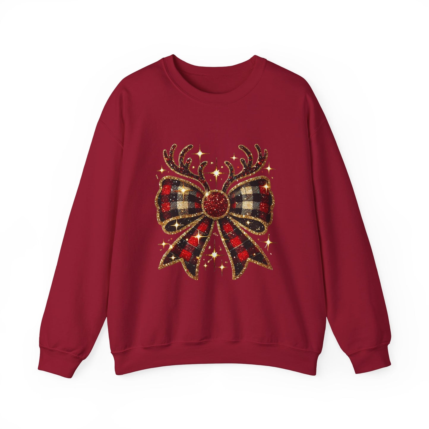 Reindeer Bow Crewneck Sweatshirt