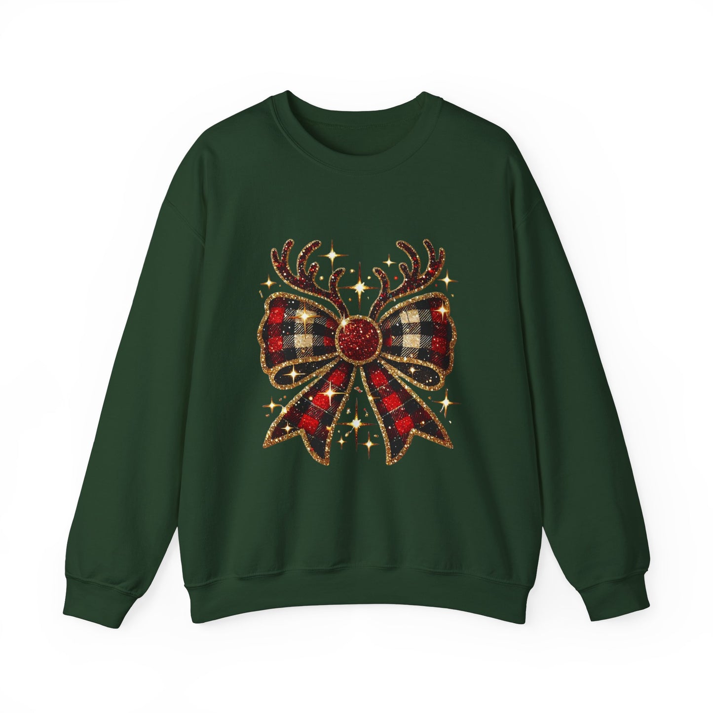 Reindeer Bow Crewneck Sweatshirt