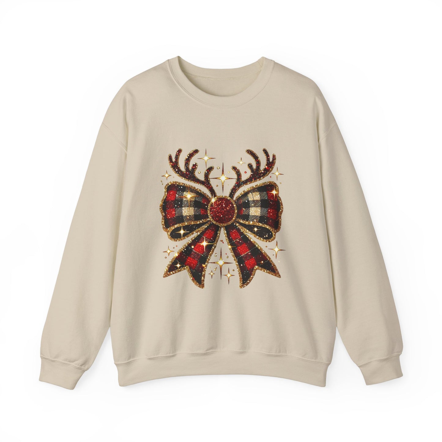 Reindeer Bow Crewneck Sweatshirt
