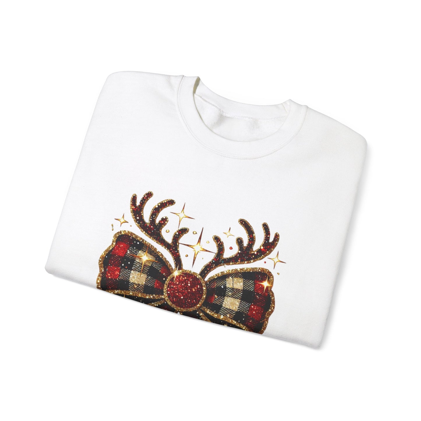 Reindeer Bow Crewneck Sweatshirt