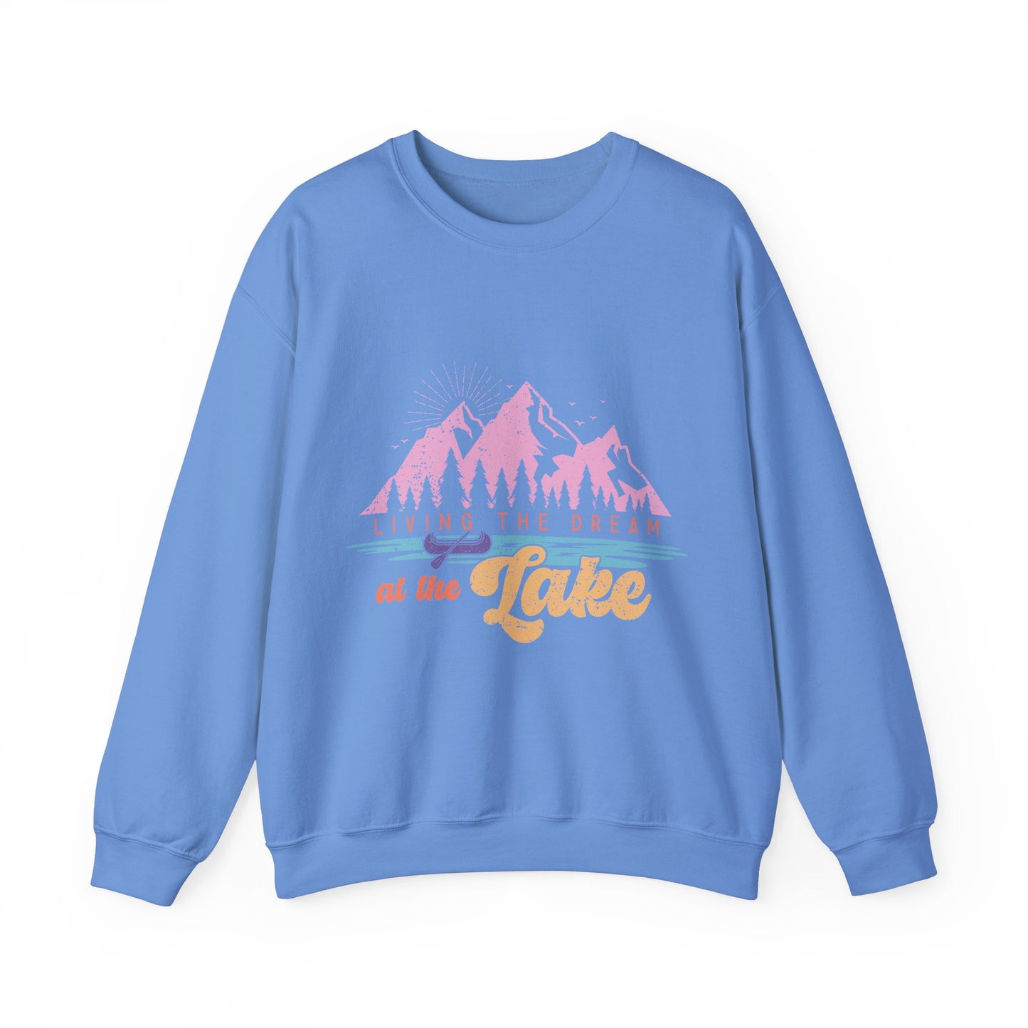 Living The Dream at The Lake-Crewneck Sweatshirt