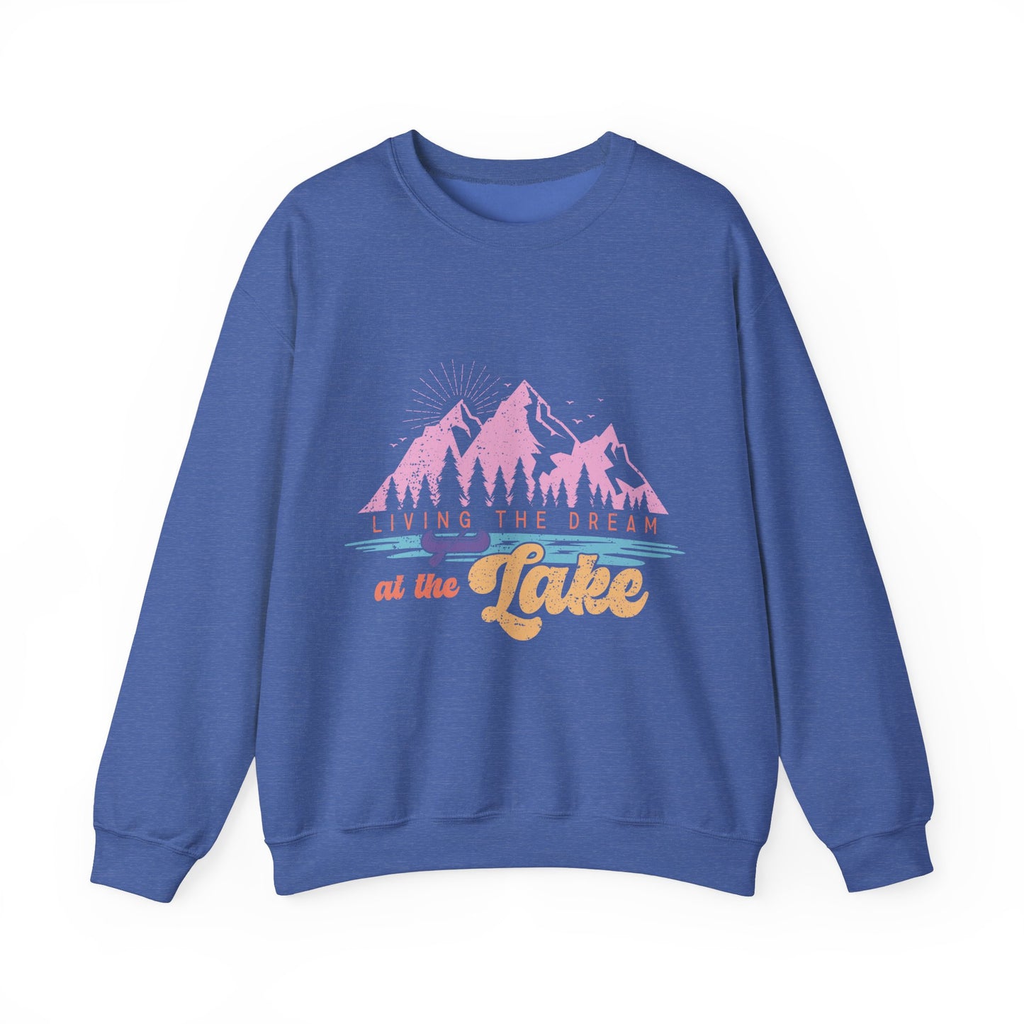 Living The Dream at The Lake-Crewneck Sweatshirt