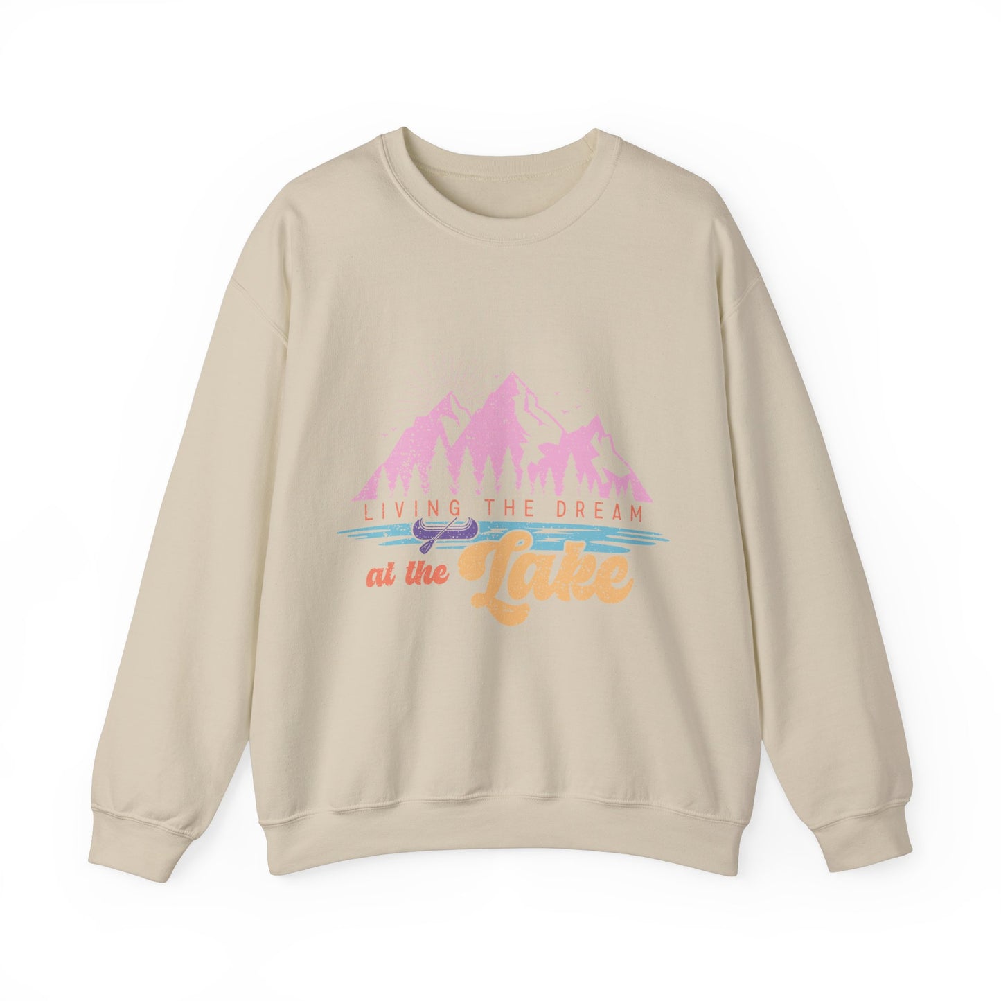 Living The Dream at The Lake-Crewneck Sweatshirt