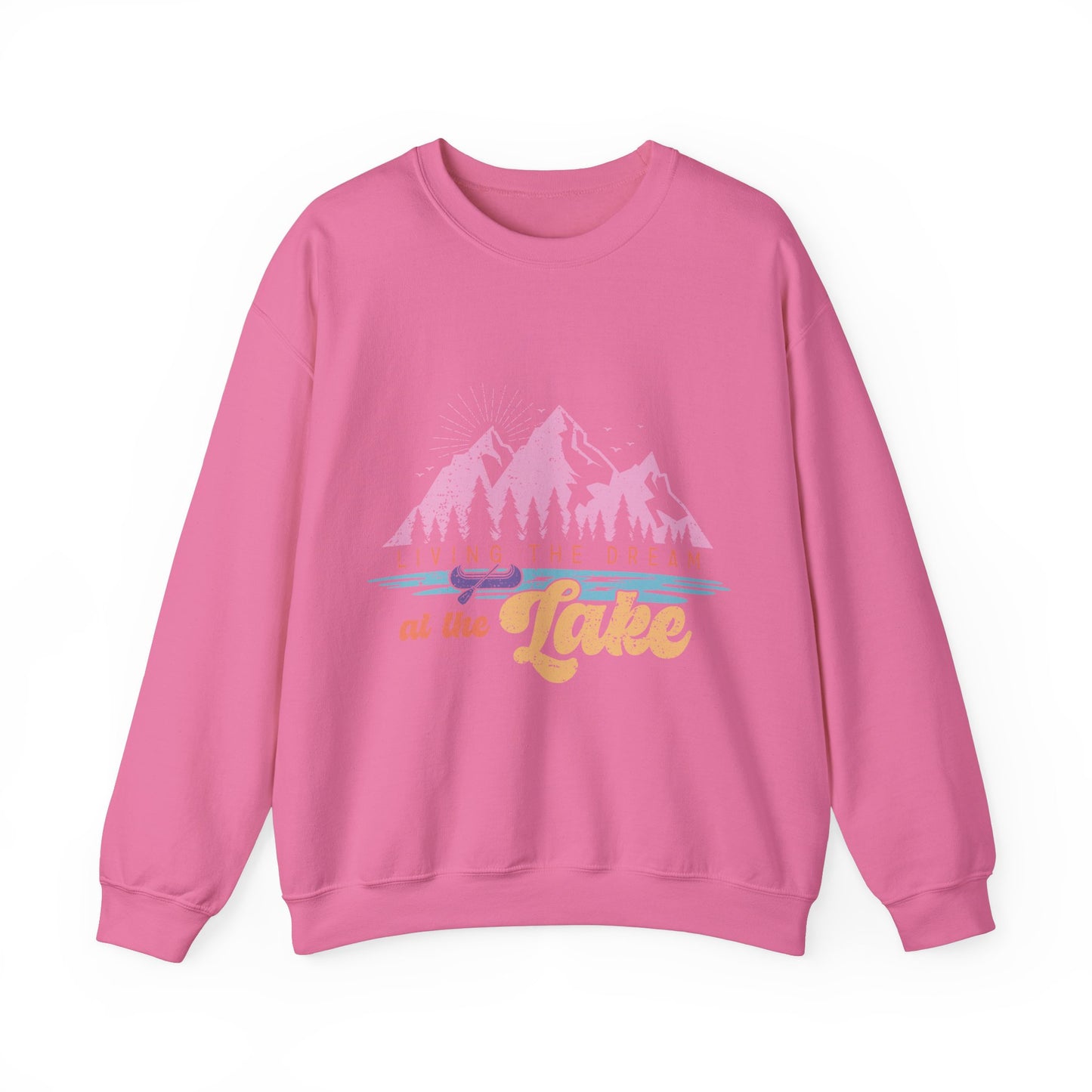 Living The Dream at The Lake-Crewneck Sweatshirt