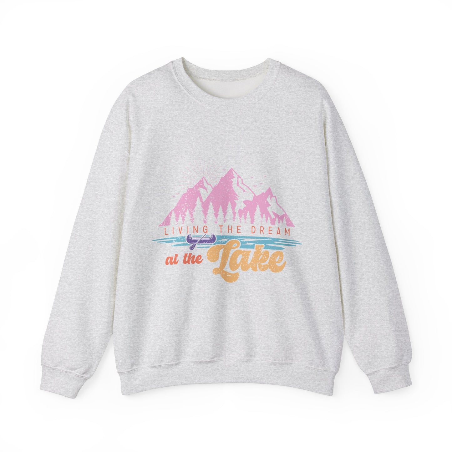 Living The Dream at The Lake-Crewneck Sweatshirt