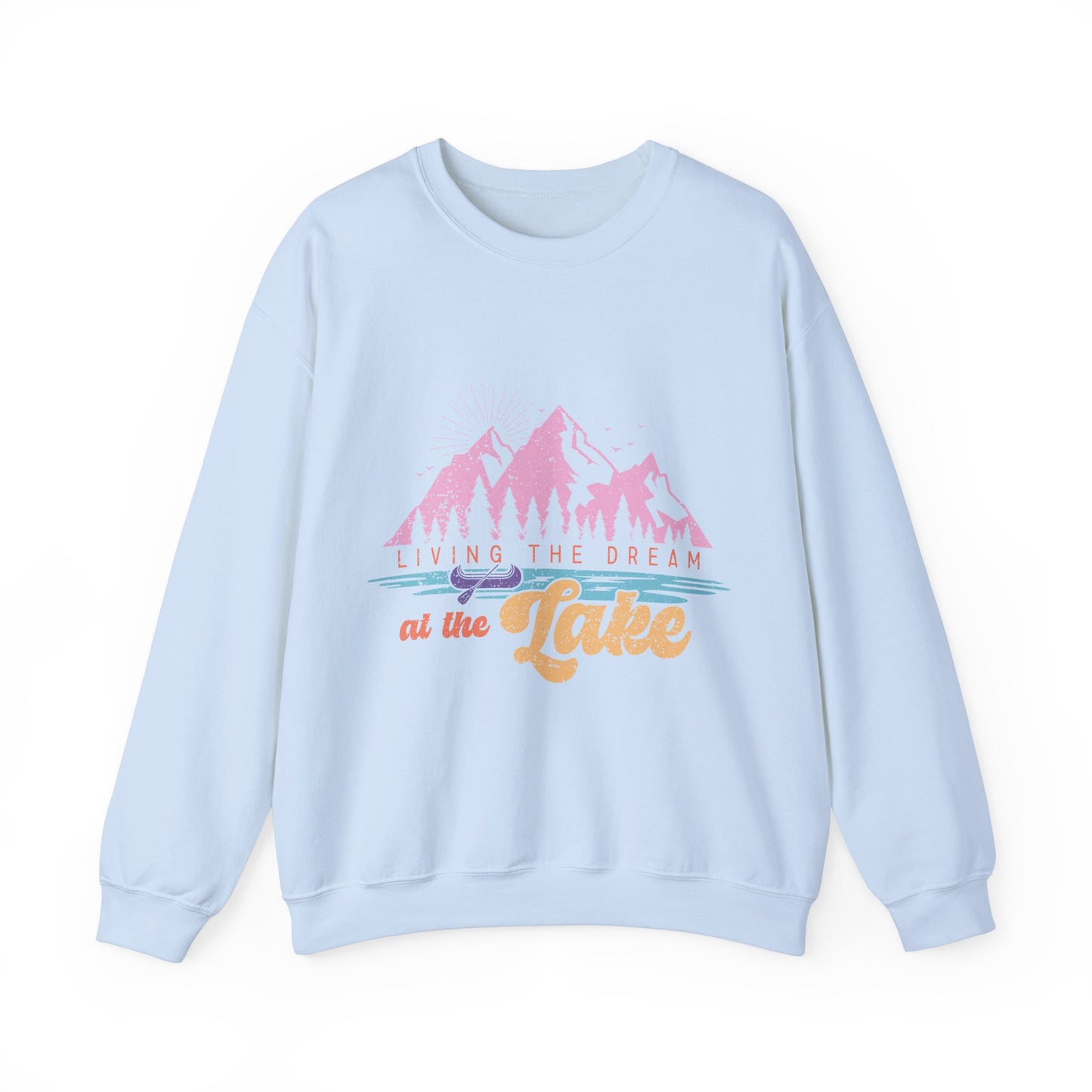 Living The Dream at The Lake-Crewneck Sweatshirt